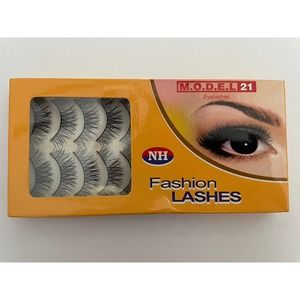 Fashion Eyelashes Black Reusable Wispy Strip Eyelashes Style No. 24 10 Pairs